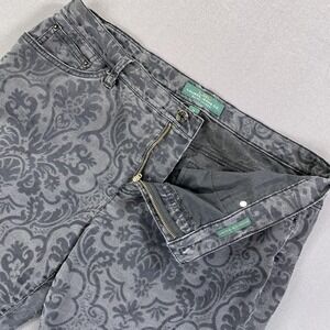 Lauren Ralph Lauren Jean Women 14 Gray (36x31 Fit) Straight Damask Print Stretch